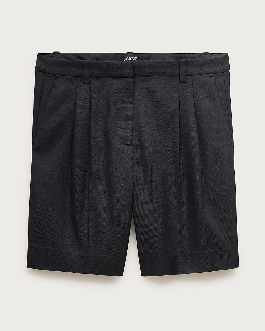 Pleated trouser short in Gramercy linen blend | J. Crew US