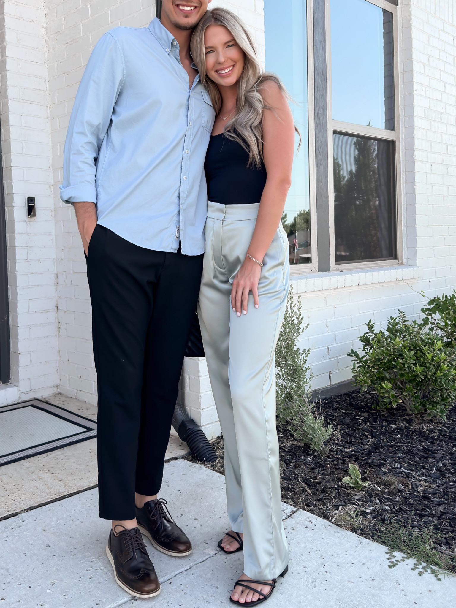 Satin pants wide leg pants date night outfit 

#LTKsalealert #LTKstyletip #LTKunder50