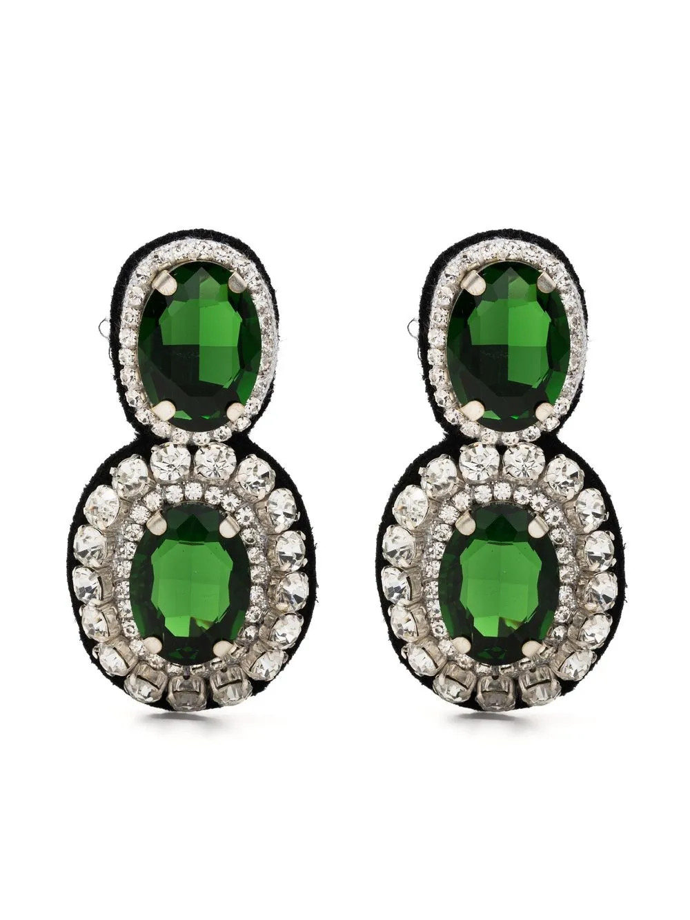 David Koma crystal-embellished Drop Earrings - Farfetch | Farfetch Global