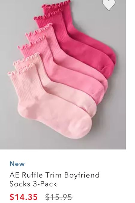 New pink ruffle socks 


#LTKSeasonal #LTKfindsunder50 #LTKsalealert
