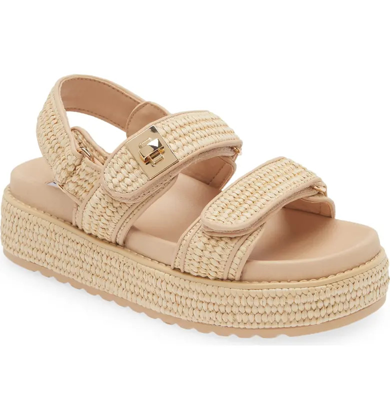 Steve Madden Bigmona Raffia Slingback Platform Sandal (Women) | Nordstrom | Nordstrom