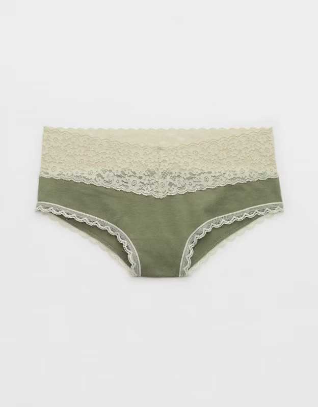 Superchill Vintage Lace Cotton Cheeky Underwear | Aerie