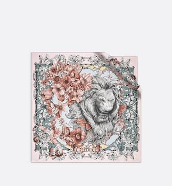 La Force Square Scarf Rose Des Vents Silk Twill | DIOR | Dior Beauty (US)