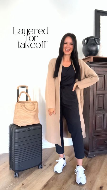 Airport look - layered for takeoff! When it’s cold when you leave but tropical where you land, this is my go-to look!

Sizing;
Tank-wearing small
Joggers-wearing medium 
Shoes-TTS
Sweater cardigan-oversized, wearing small

Travel outfit | spring break look | mango coatigan | Target style | joggers | pull on pants | workout gear | athleisure | casual style | comfy travel | vacation outfit

#LTKunder50 #LTKtravel #LTKFind