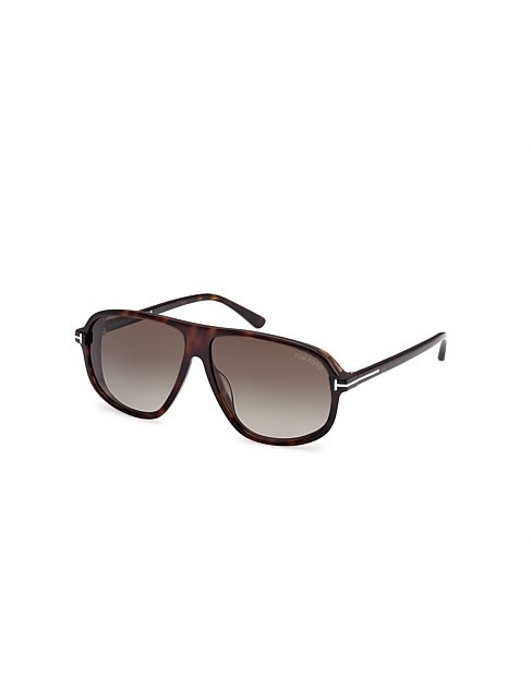 Tom Ford Tom Ford, Guillaume, Dark Havana, Pilot Shape | David Jones | David Jones (Australia & New Zealand)