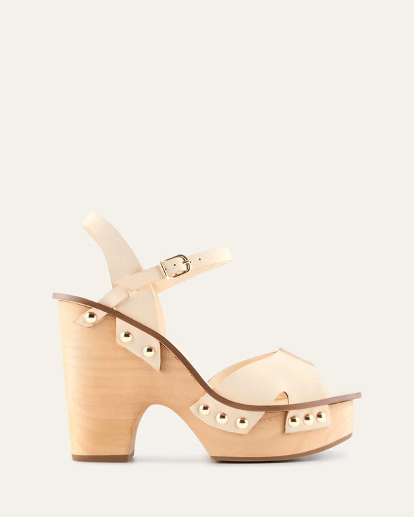 TIDE HIGH WEDGE SANDALS VANILLA LEATHER | Jo Mercer (AU)