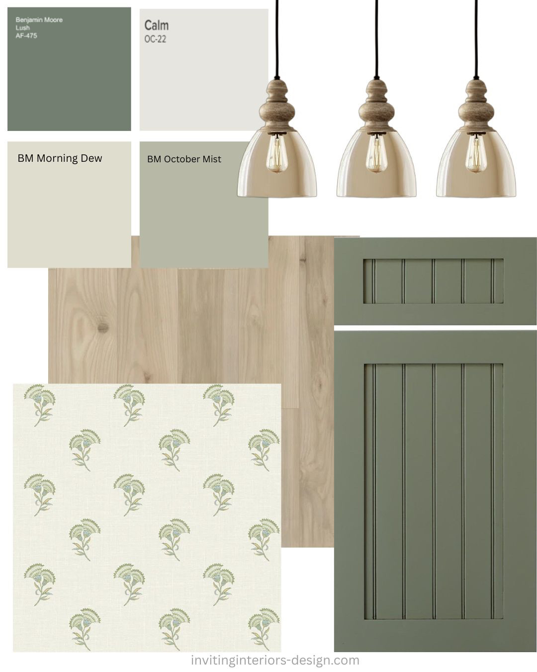 Vintage Kitchen with a grandma flare. 
Warm and yet "cool".

green kitchens, soft modern kitchen, green wallpaper, kitchen colors, kitchen colours, blond wood floors, kitchen lighting, wayfair home, Benjamin Moore colours, color palette, painted kitchen cabinets,  

 #LTKhome #LTKstyletip #LTKfamily