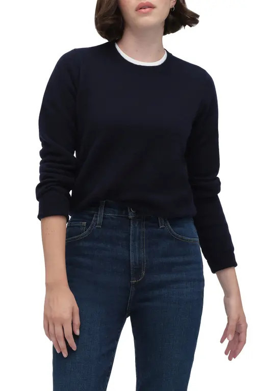 Favorite Daughter The Favorite Cashmere Sweater in Navy at Nordstrom, Size Small | Nordstrom