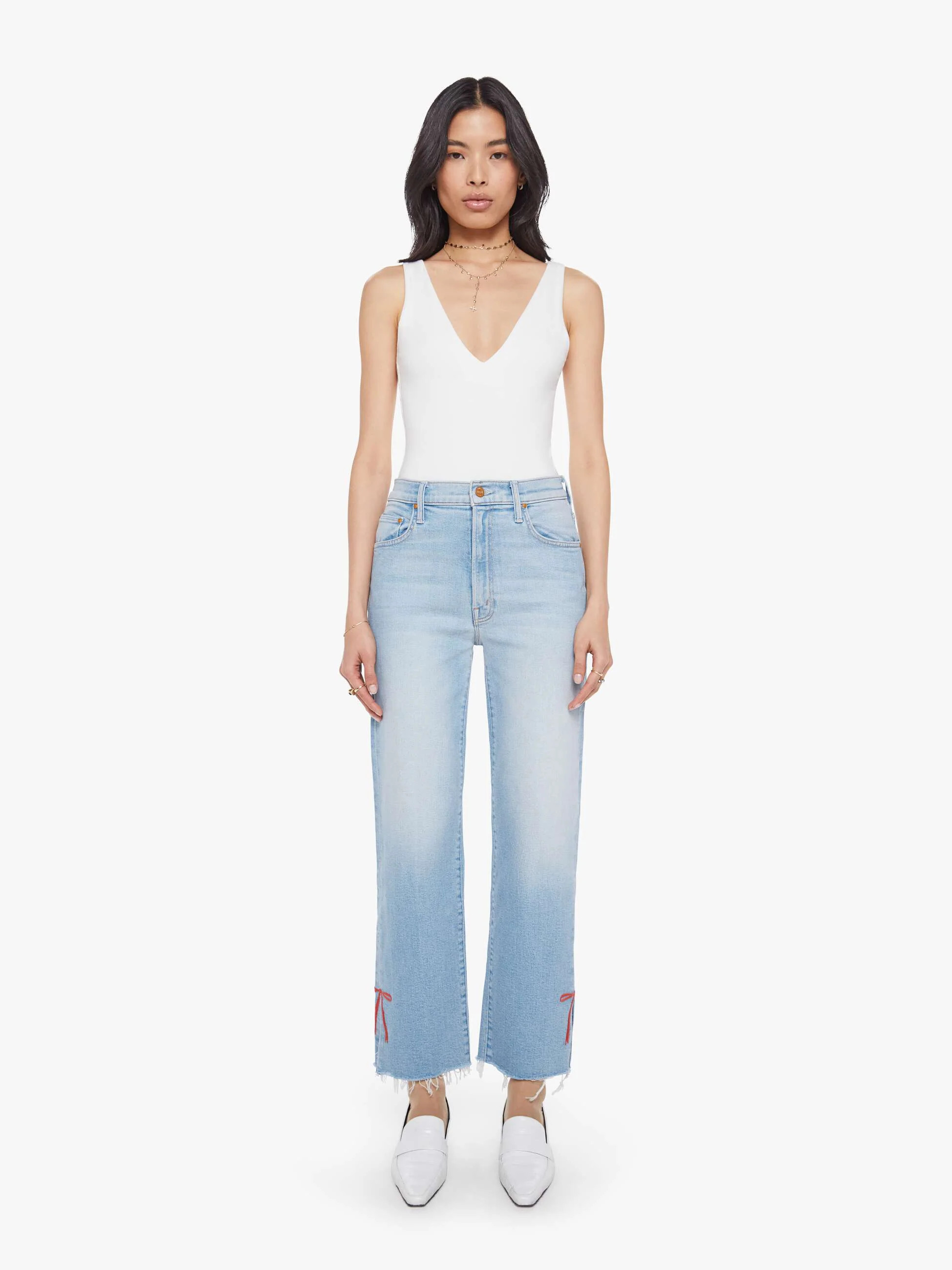 The Rambler Zip Slice Hover Fray - Complete 360 | Mother Denim