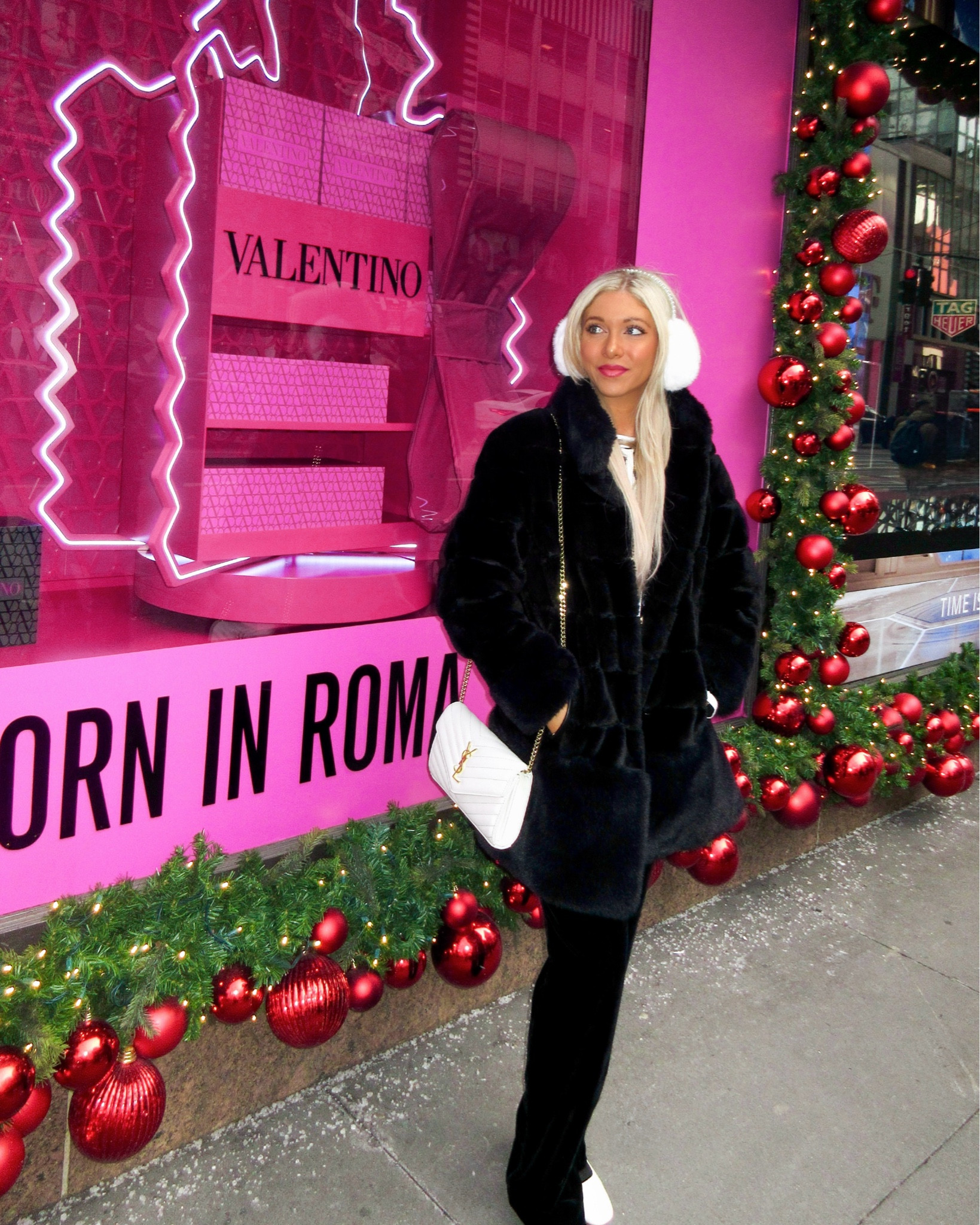 Winter fashion 2025, black fur coat, velvet trousers, black pants, ysl bag, white pearl ear muffs, winter fashion inspo, winter fashion trends, winter outfit ideas, nyc outfit, cold weather style 

#LTKSeasonal #LTKBeauty #LTKStyleTip