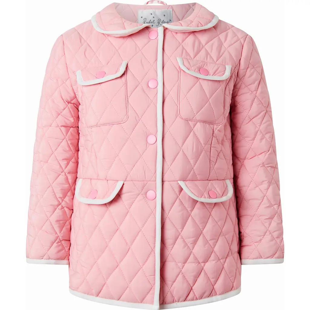 Rachel Riley Two-Tone Quilted Jacket in Pink at Nordstrom, Size 7 Uk | Nordstrom