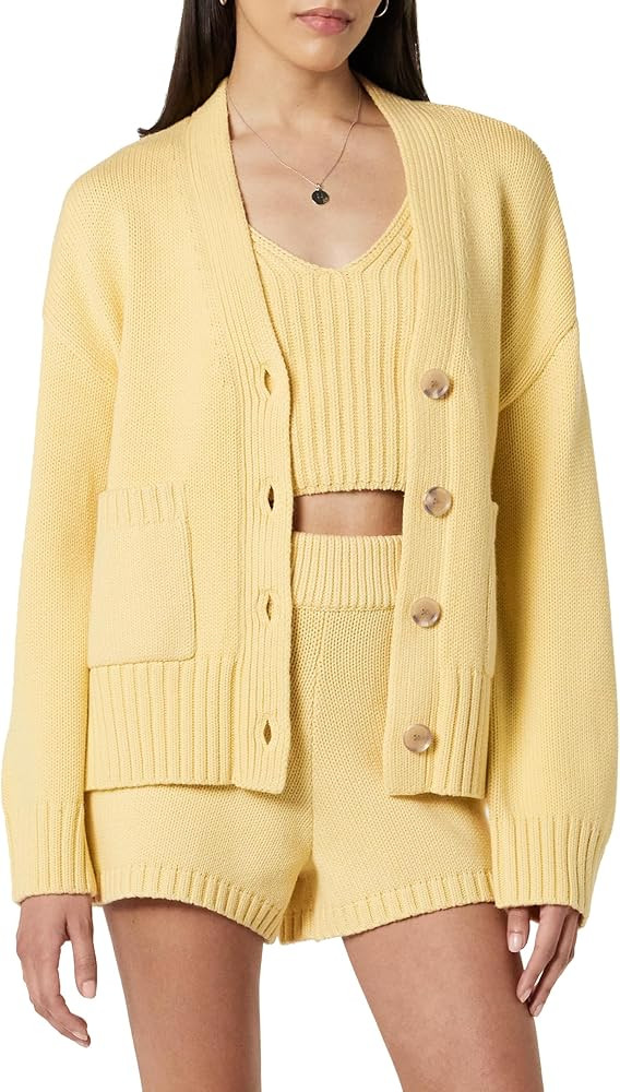 The Drop Women's Brigitte Chunky Button-Front Pocket Ribbed Cardigan | Amazon (US)