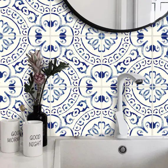 Tile Sticker Kitchen bath floor wall Waterproof & Removable | Etsy | Etsy (US)