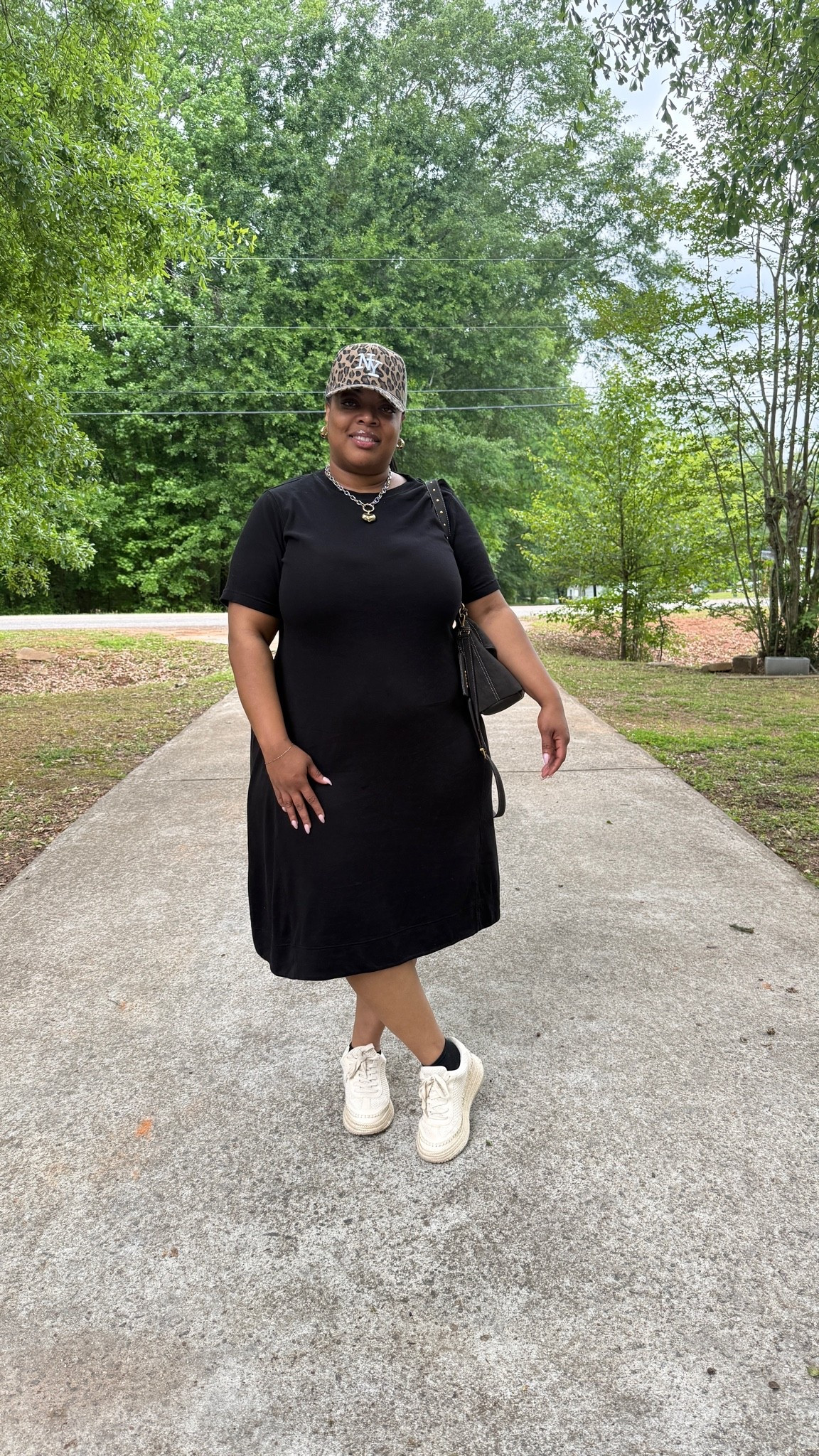 Saturday I had to run a few errands getting ready for the Mother’s Day cookout I was hosting at my house, and I wanted to feel cute but still comfortable.  I always end up grabbing this dress from Walmart. I call it my “throw on and go” dress because it’s just so easy to wear. I feel like it’s all about the accessories and how you style it that can really make it look cute. I paired it with my Dolce Vita tennis shoes and a cheetah print hat, and honestly I felt comfortable but still put together

#LTKootd #LTKPlusSize #LTKOver40
