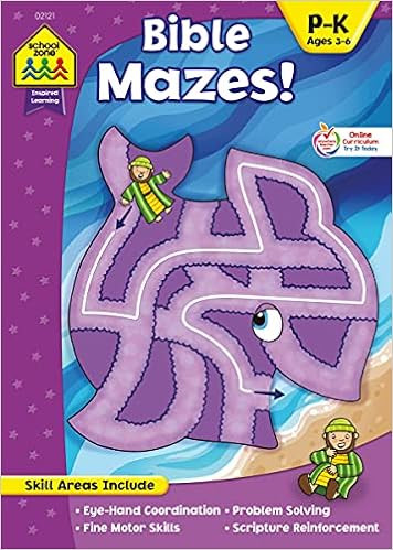 School Zone - Bible Mazes! Workbook - Ages 3 to 6, Preschool to Kindergarten, Christian Scripture... | Amazon (US)