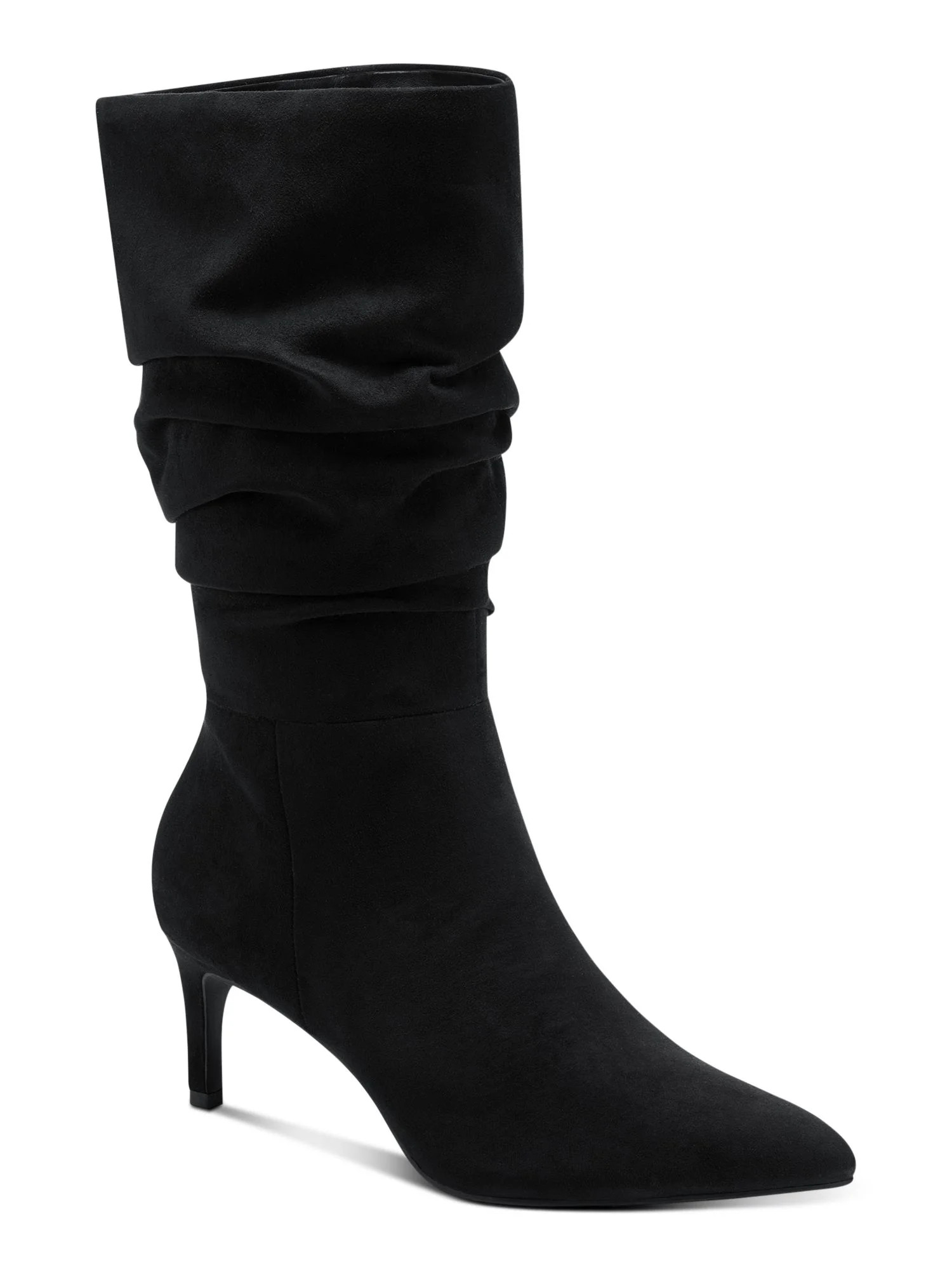 ALFANI Womens Black Padded Lissa Pointed Toe Stiletto Zip-Up Slouch Boot 7.5 M | Walmart (US)