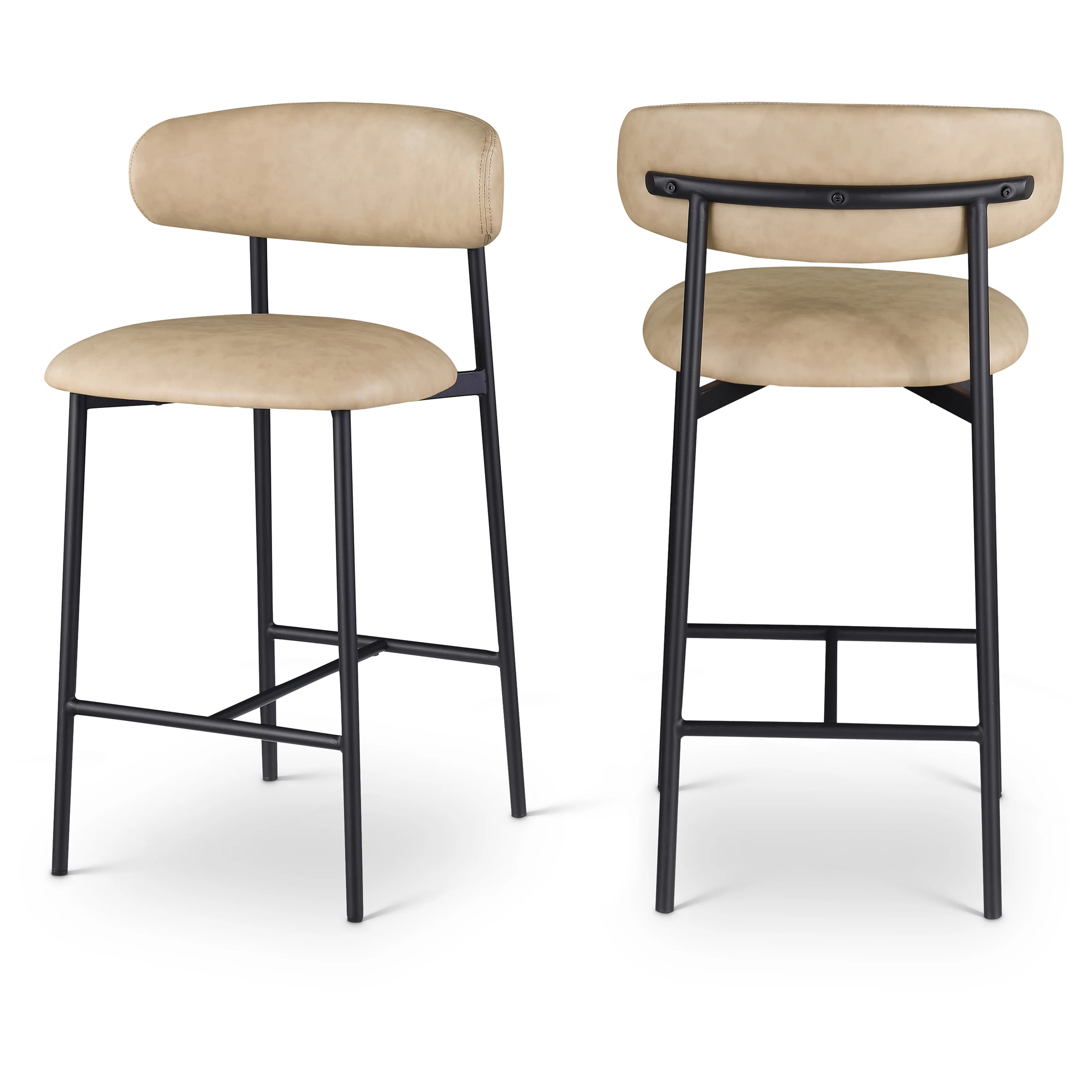 Everly Quinn Hikmat Vegan Leather Counter Stool & Reviews | Wayfair | Wayfair North America