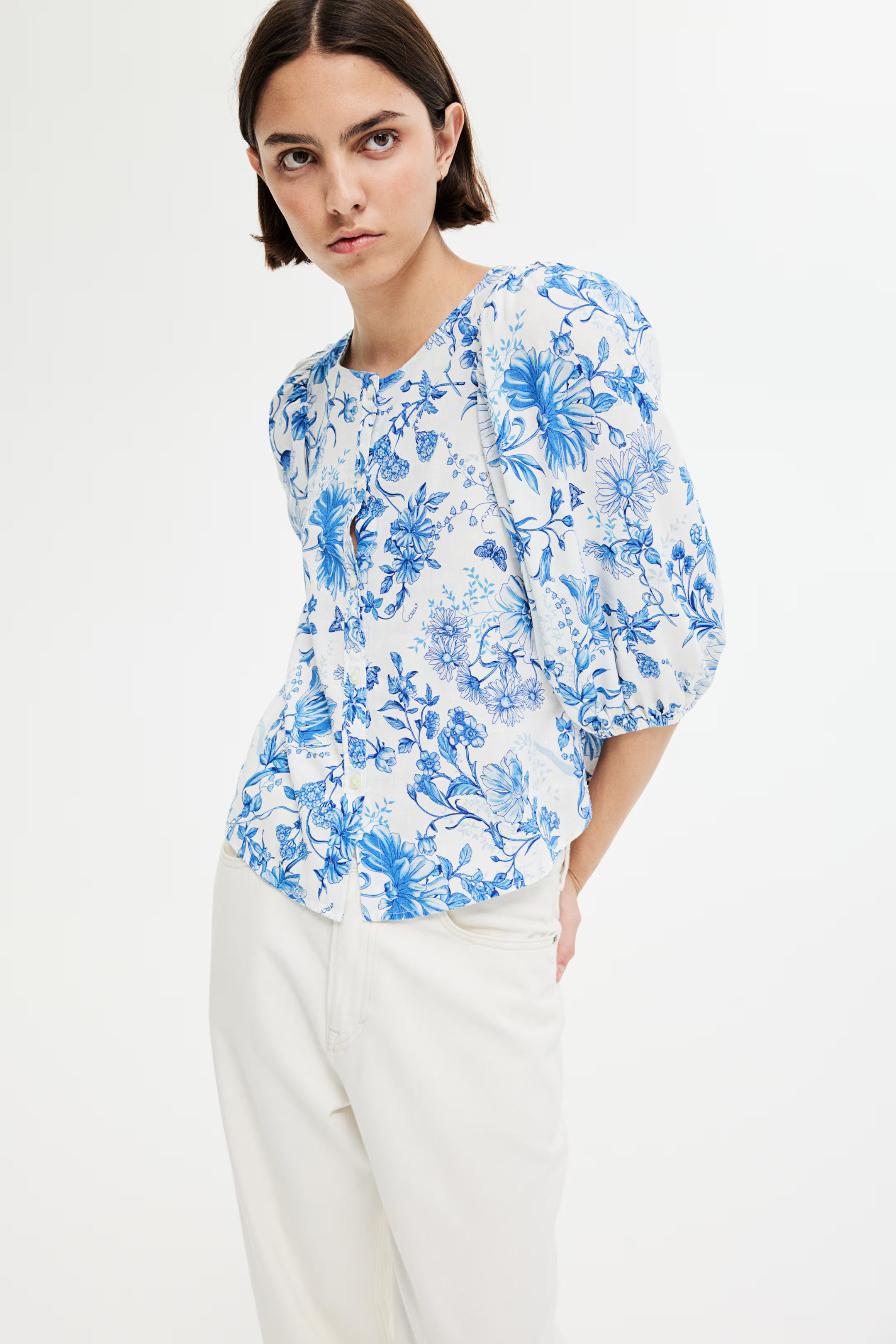 Linen-Blend Blouse | H&M (US + CA)