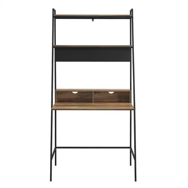 Middlebrook Lahuri Metal Frame Ladder Shelf Desk - Rustic Oak | Bed Bath & Beyond