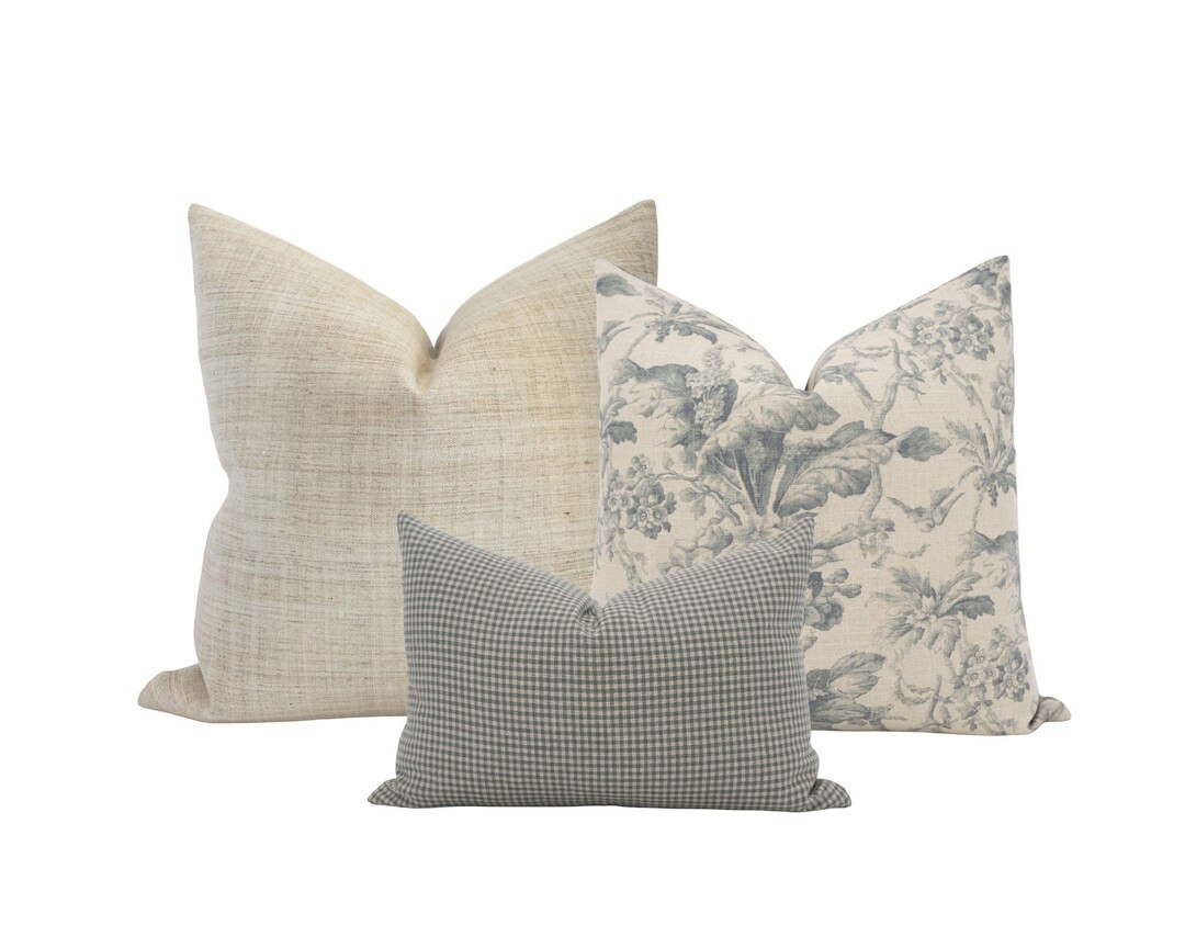 Spring Pillow Cover Combo Sofa Pillow Set Floral Pillow Cover Combo Neutral Pillow Cover Combo Mo... | Etsy (US)