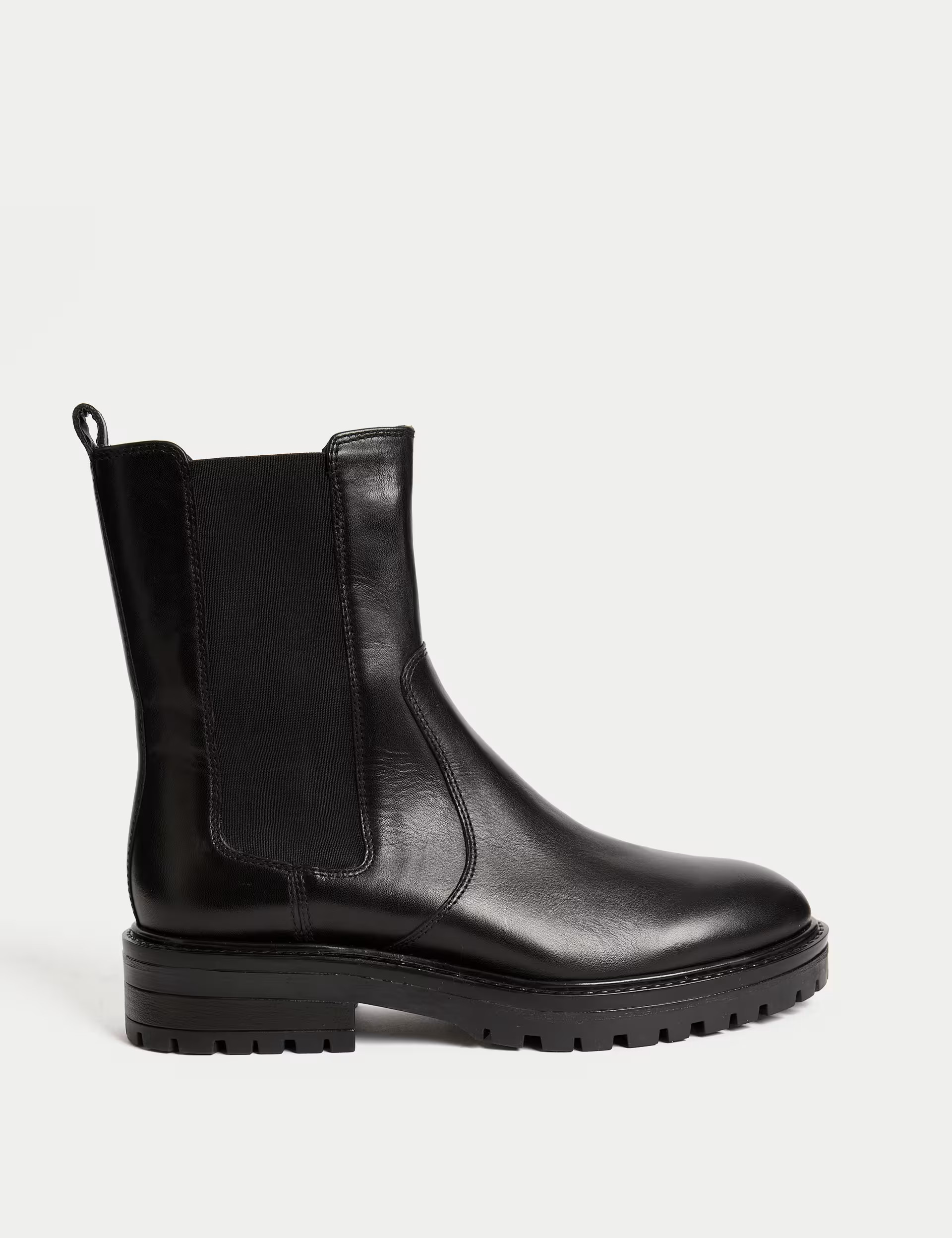 Leather Chelsea Block Heel Boots | Marks & Spencer (UK)
