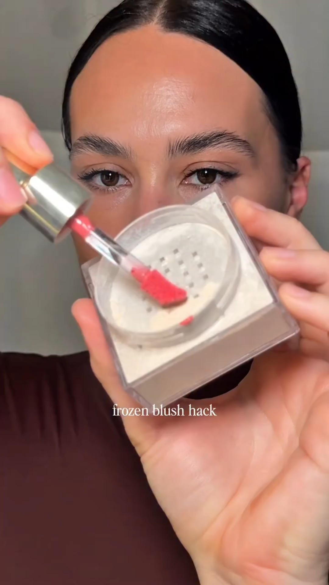 This one step keeps your blush locked in and your makeup luminous.

Product: @rarebeauty liquid blush in happy

#makeup #blush #blushhacks #makeuphacks #rarebeauty