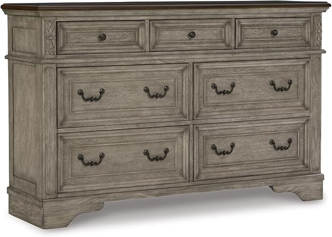 Signature Design by Ashley Londenbay Classic Farmhouse 7 Drawer Dresser, Brown & Gray | Amazon (US)