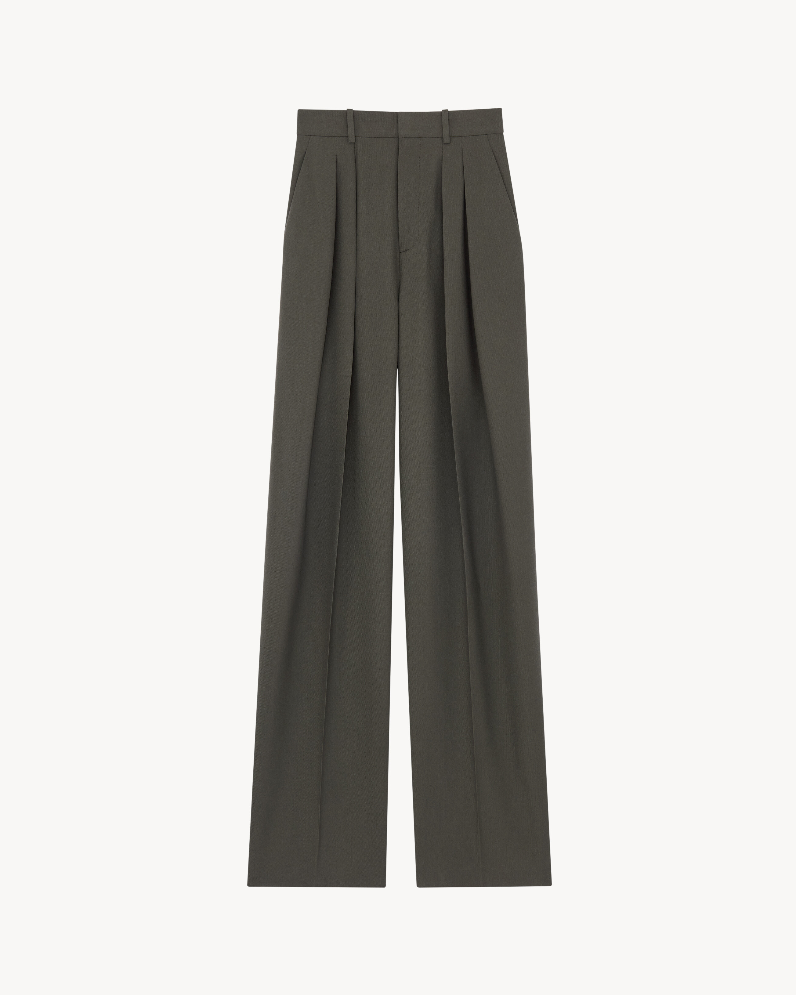 wide-leg pants in wool gabardine | Saint Laurent Inc. (Global)