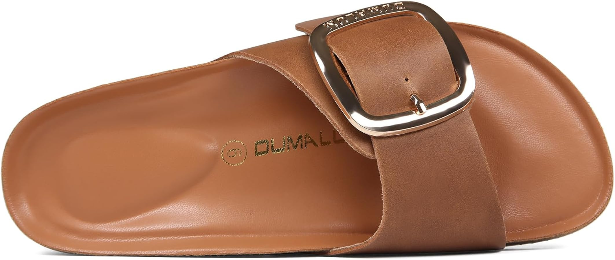 Dumalum Womens Slides Sandals Cork Footbed Flat Sandals Comfort Open Toe Buckle Flip Flops Slip On Home Slippers for Dressy Summer Beach Essentials | Amazon (US)