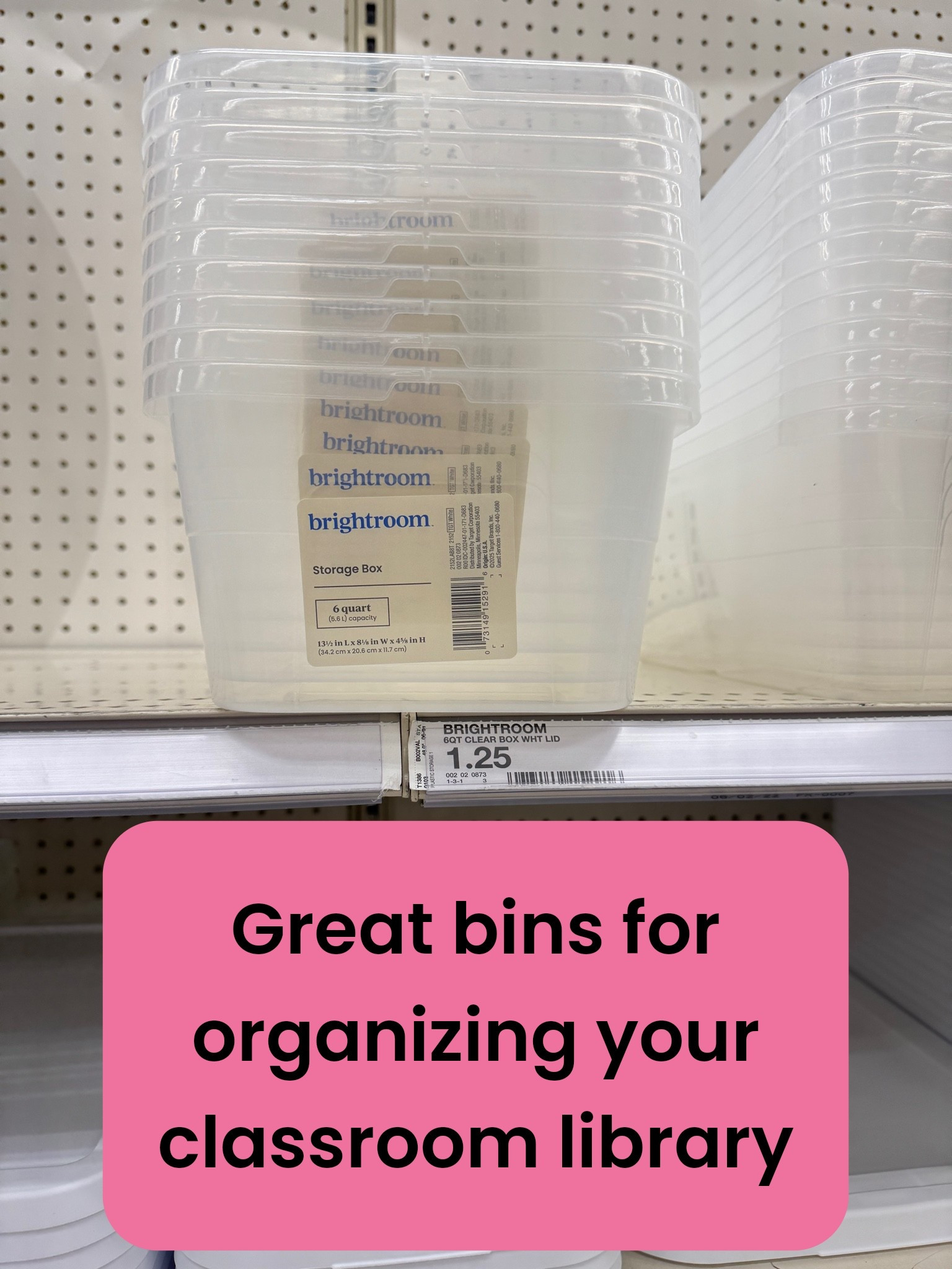 I use these bins to organize books in my classroom library and for organizing my math manipulatives.
