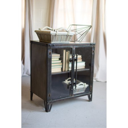 METAL CABINET WITH TWO GLASS DOORS | Walmart (US)
