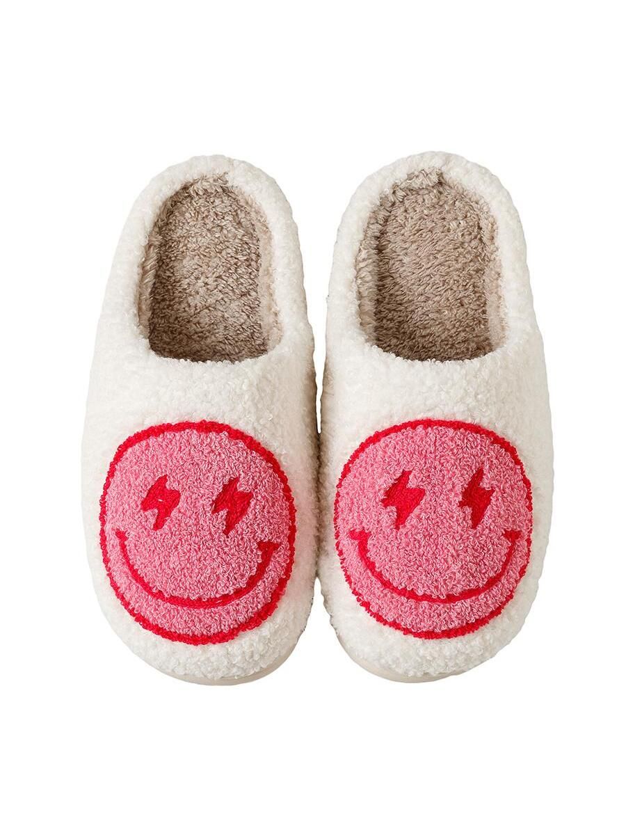 Women Cartoon Face Graphic Bedroom Slippers, Corduroy Fashion Slippers | SHEIN