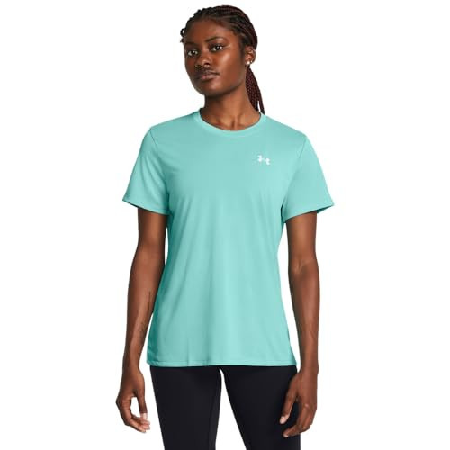 Under Armour Womens Tech Short Sleeve Crew, (482) Radial Turquoise / / White, Large | Amazon (US)