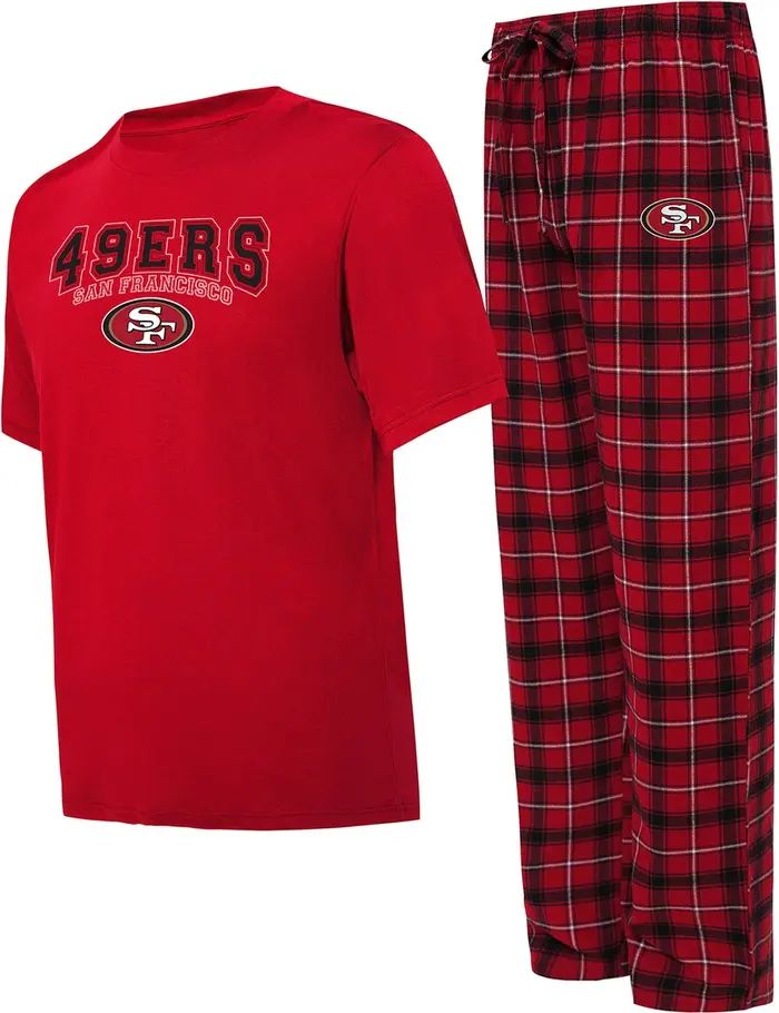 CONCEPTS SPORT Men's Concepts Sport Scarlet/Black San Francisco 49ers Arctic T-Shirt & Pajama Pan... | Nordstrom