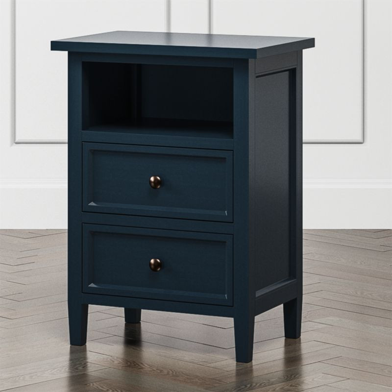 Harbor Indigo 2-Drawer Nightstand + Reviews | Crate & Barrel | Crate & Barrel