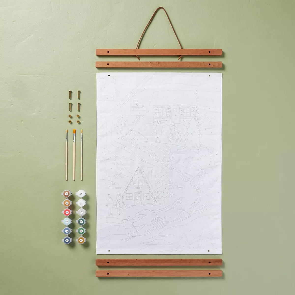 Ski Scene Paint by Numbers Canvas Art Kit - Hearth & Hand™ with Magnolia | Target