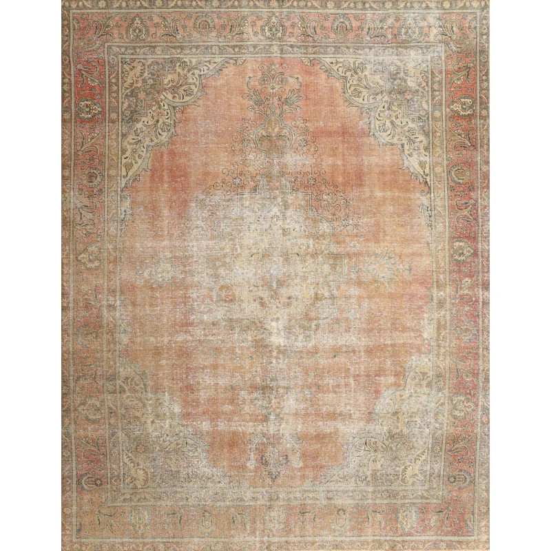One Allium Way® Oriental Machine Made Power Loom Wool Indoor Area Rug in Red/Cooper | Wayfair | Wayfair North America