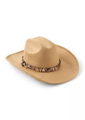 Belted Vegan Suede Cowboy Hat | Belk