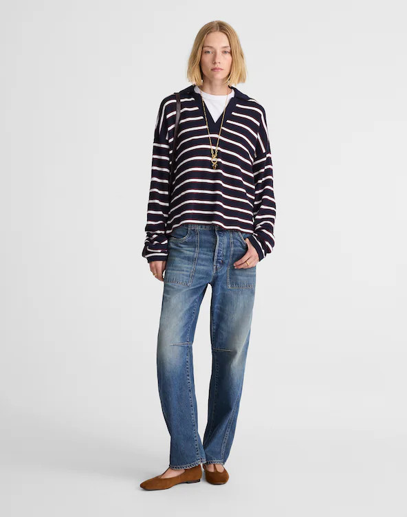Relaxed Polo Shirt in Stripe | Madewell