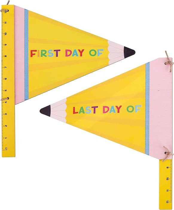 PETCEE First Day of School Board - Flag Shape Double Sided First Day and Last Day of School Board... | Amazon (US)