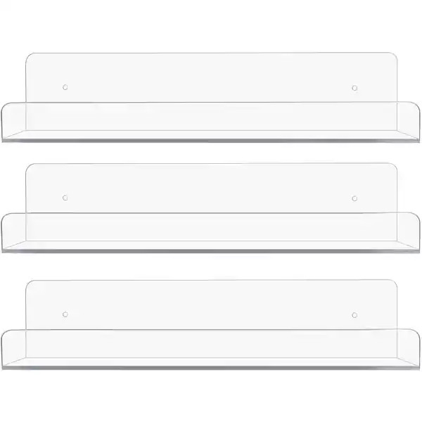 Acrylic Wall Ledge Floating Shelf Rack Organizer Invisible Decor Style - Overstock - 34488935 | Bed Bath & Beyond