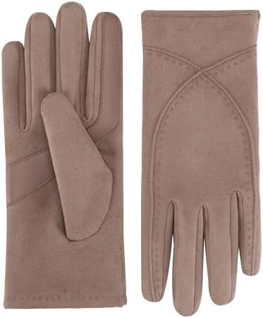 isotoner womens Water Repellent Touchscreen Microsuede Shortie Gloves | Amazon (US)