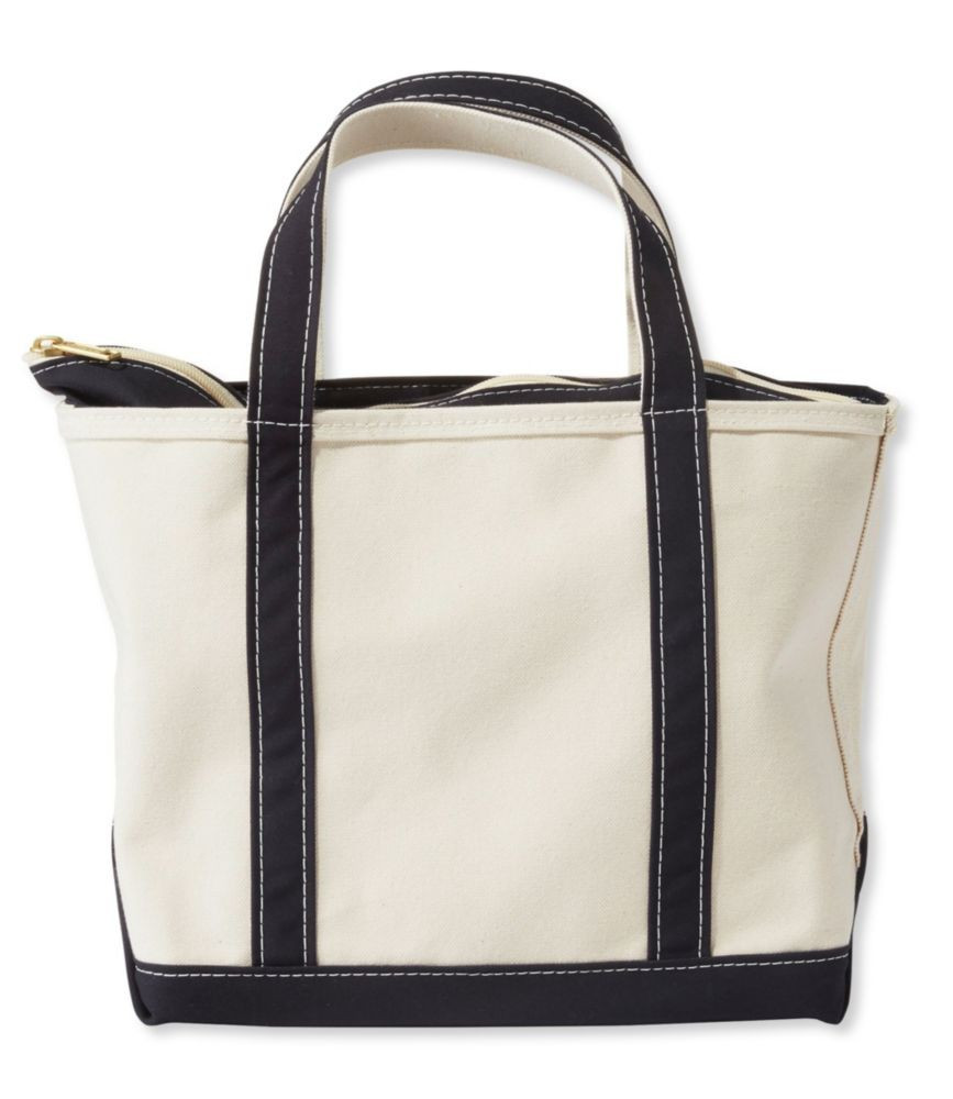 Boat and Tote, Zip-Top Black Trim Long, Canvas/Nylon L. L.Bean | L.L. Bean