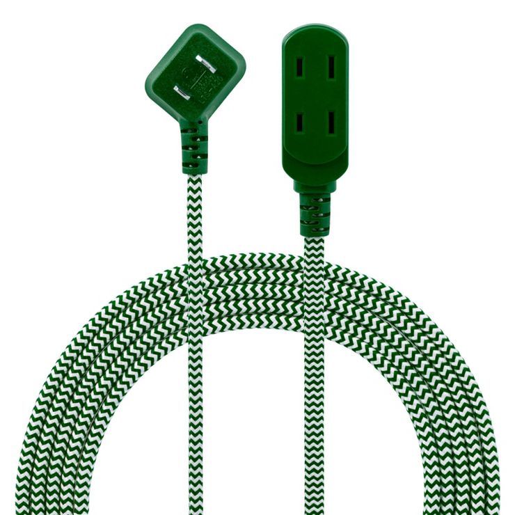 Philips 8&#39; 3-Outlet Polarized Extension Cord Indoor Green/White | Target