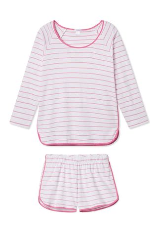 Pima Long-Short Set in Rose | LAKE Pajamas