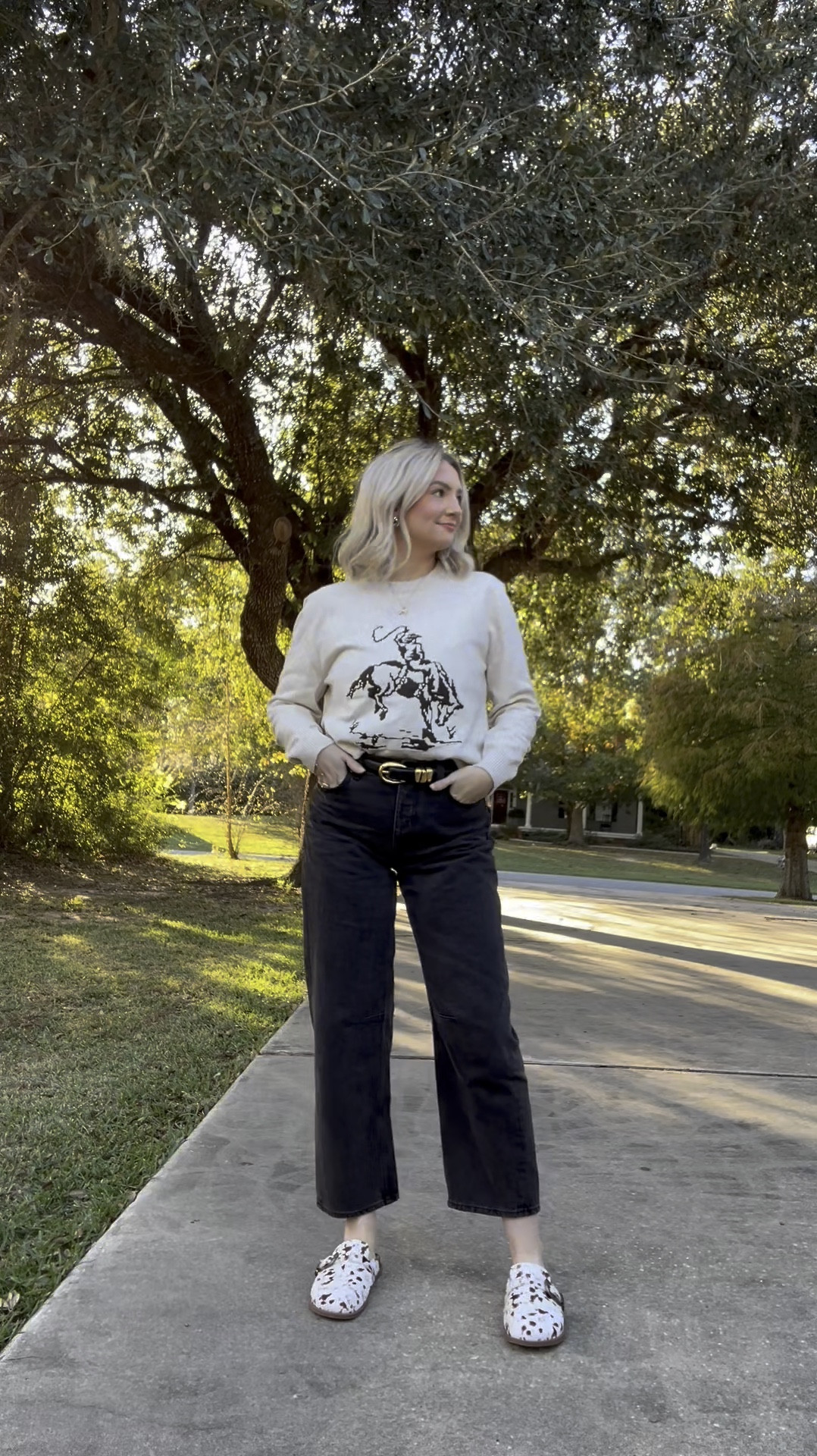 Cowboy casual! 🤠 
Couldn’t find the exact link to the sweater but linked similar options 🤎

#LTKSeasonal #LTKCyberWeek #LTKHoliday