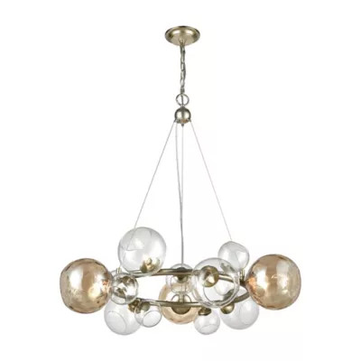Bubbles 9-Light Chandelier in Champagne/Silver | Bed Bath & Beyond