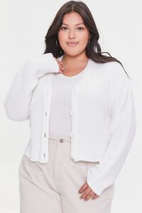 Plus Size Ribbed Cardigan Sweater | Forever 21 (US)