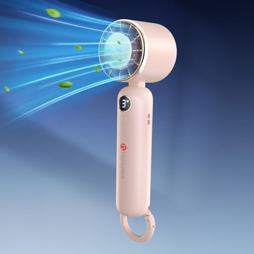 Hotsales Portable Handheld Fan, Powerful Hand Held Mini Fan, 3 Speed USB Rechargeable 5000mAh Battery Operated Fan, LED Display, Cooling Personal Fan Gifts for Women, Men, Travel, Camping, Outdoor | Amazon (US)