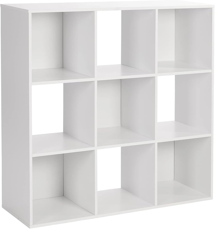 PACHIRA E-Commerce US 9 Cube White Storage Organizer Wood Display Shelf, Free Standing Cubby Book... | Amazon (US)